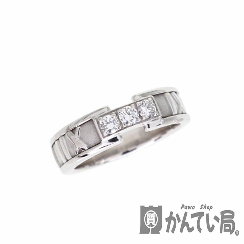 TIFFANY Atlas Ring diamonds White Roman numerals to